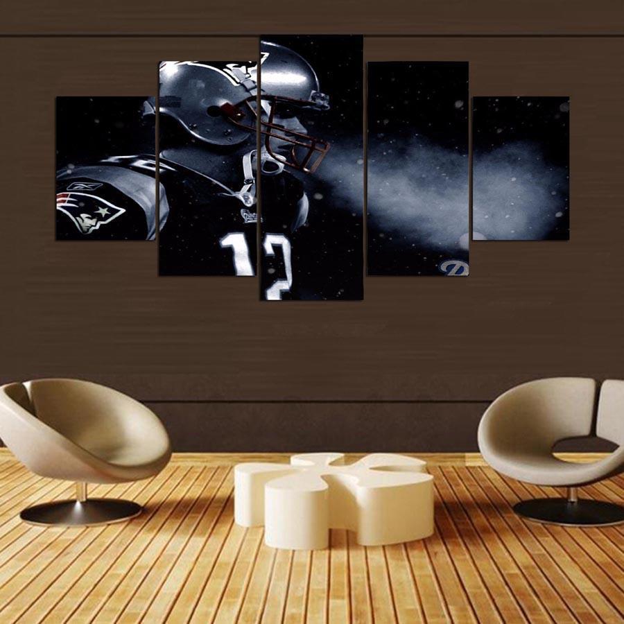 New England Patriot  Footballer Tom Brady Canvas Wall Art