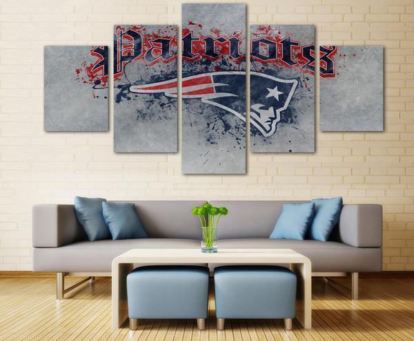 New England Patriots Fan  Football Canvas Wall Art
