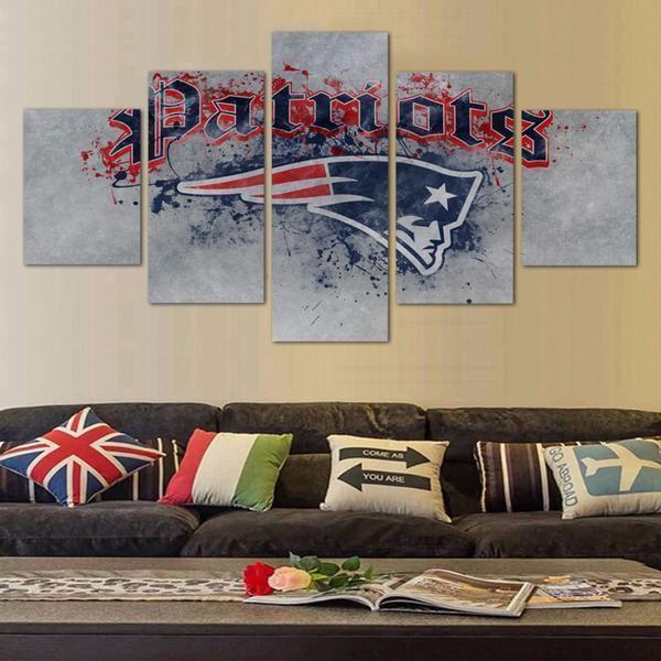 New England Patriots Fan  Football Canvas Wall Art