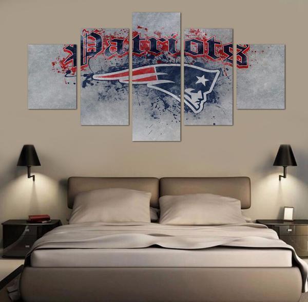 New England Patriots Fan  Football Canvas Wall Art