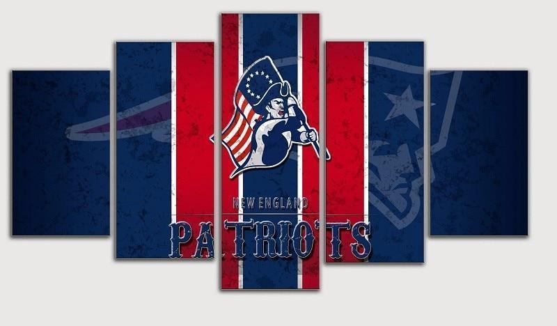 New England Patriots Logo Poster  Football Canvas Wall Art