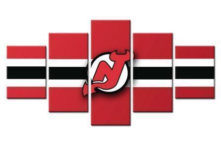 New Jersey Devils Logo 1   Ice Hockey Canvas Wall Art