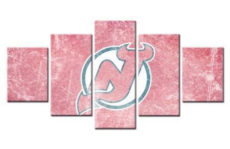 New Jersey Devils Logo   Ice Hockey Canvas Wall Art