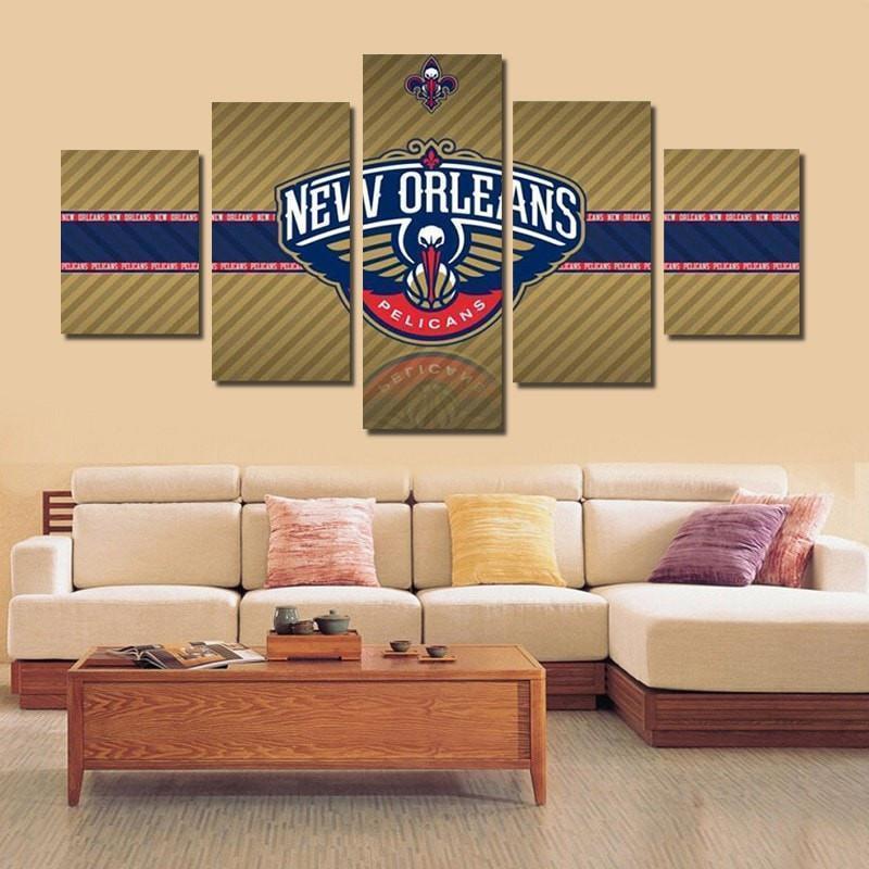 New Orleans Pelicans  Basketball Canvas Wall Art