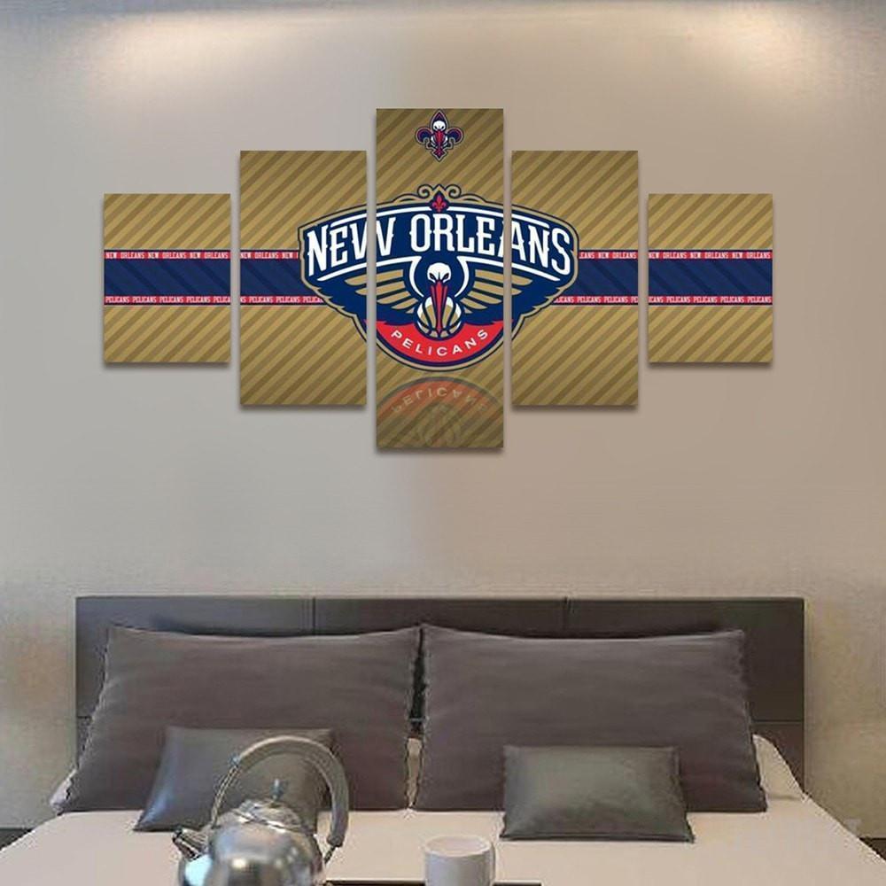 New Orleans Pelicans  Basketball Canvas Wall Art