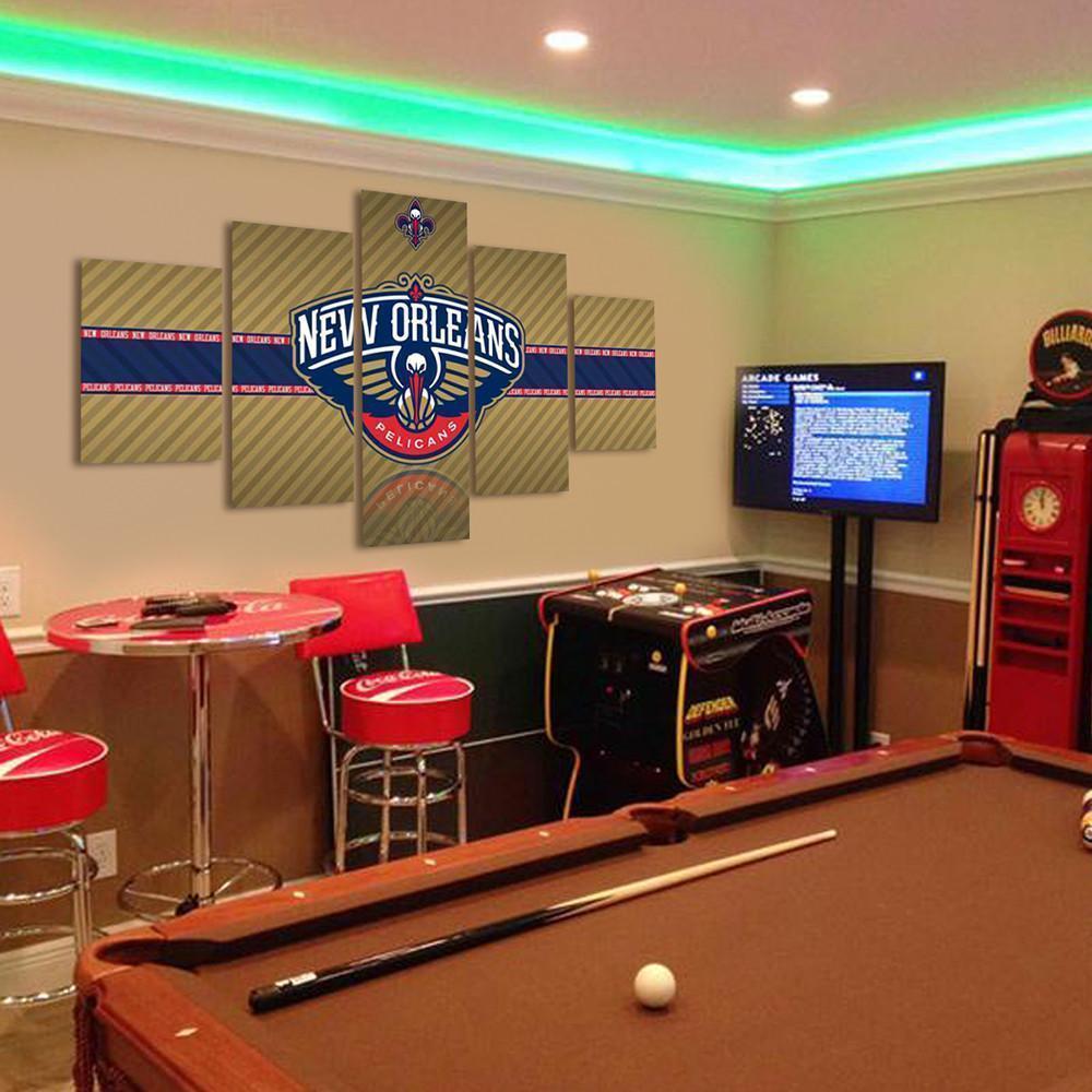 New Orleans Pelicans  Basketball Canvas Wall Art