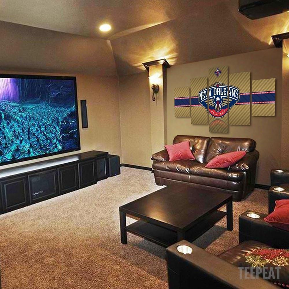 New Orleans Pelicans  Basketball Canvas Wall Art
