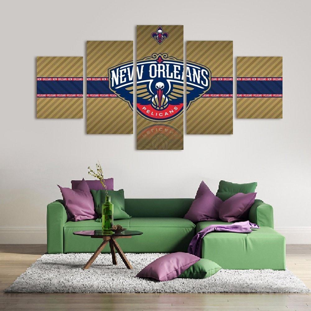 New Orleans Pelicans  Basketball Canvas Wall Art