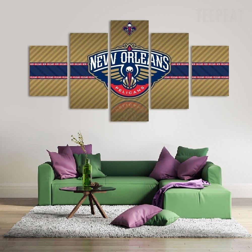 New Orleans Pelicans  Basketball Canvas Wall Art