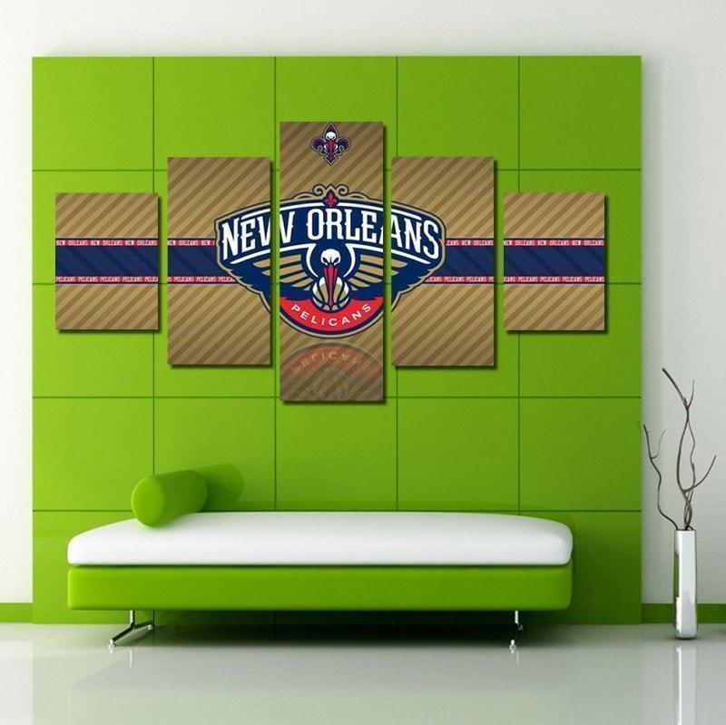 New Orleans Pelicans  Basketball Canvas Wall Art