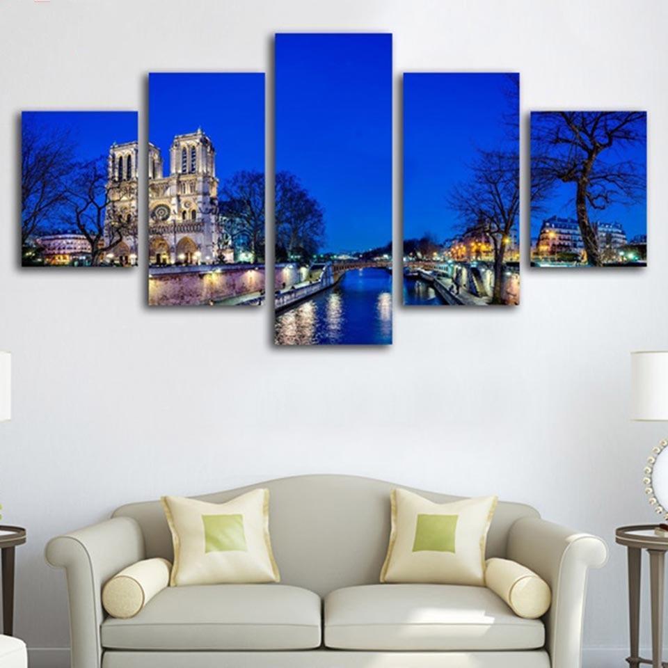 New Year Notre-Dame de Paris Occasion Canvas Wall Art