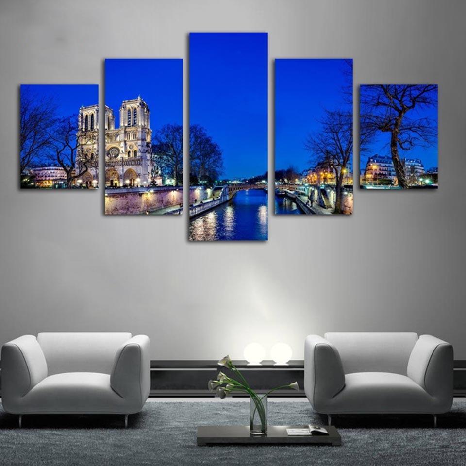 New Year Notre-Dame de Paris Occasion Canvas Wall Art