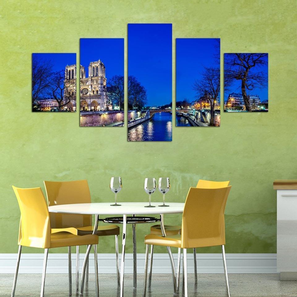 New Year Notre-Dame de Paris Occasion Canvas Wall Art