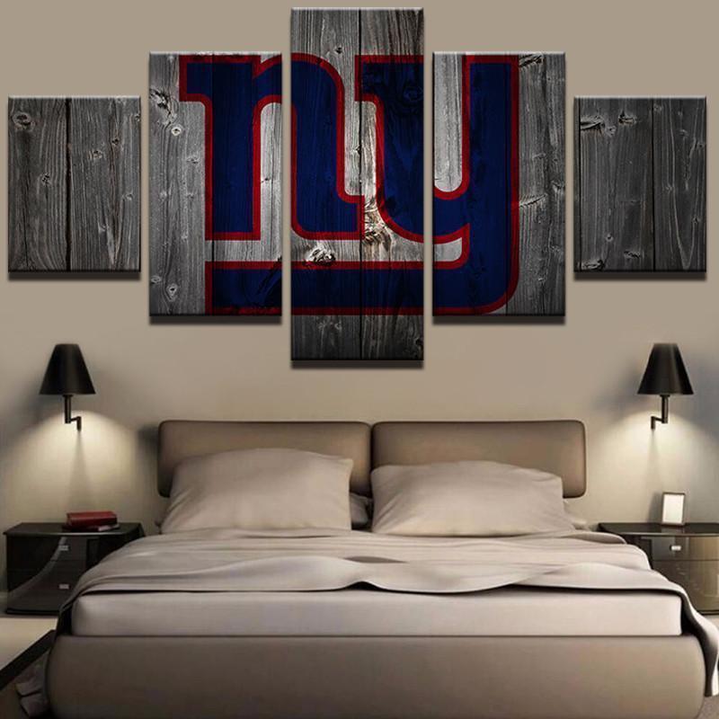 New York Giants Football Barnwood Sport Canvas Wall Art