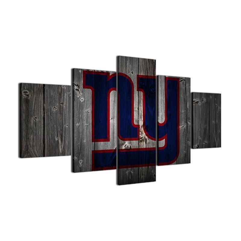 New York Giants Football Barnwood Sport Canvas Wall Art