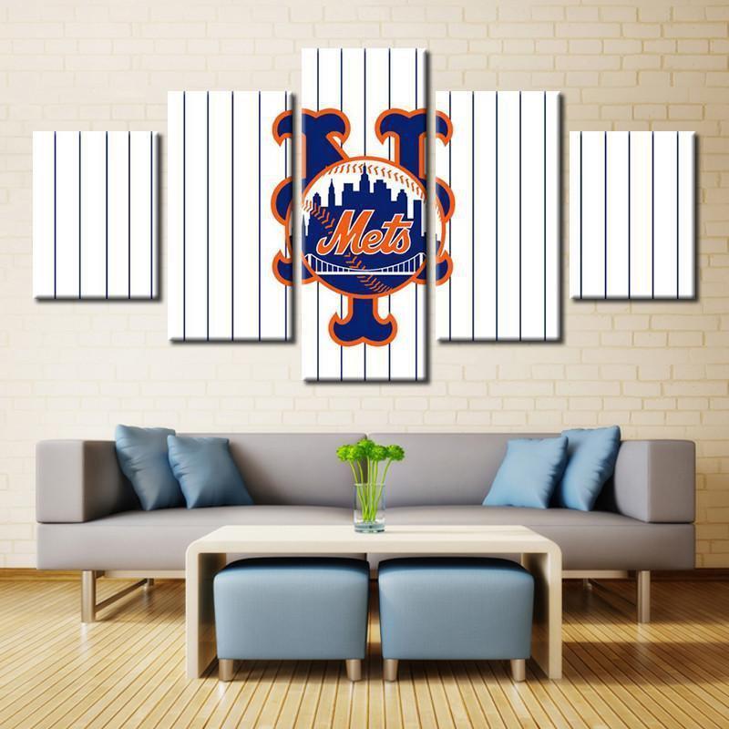 New York Mets Logo 2  Baseball Canvas Wall Art
