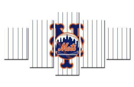New York Mets Logo 2  Baseball Canvas Wall Art