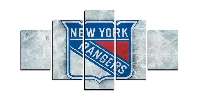 New York Rangers Poster   Ice Hockey Canvas Wall Art