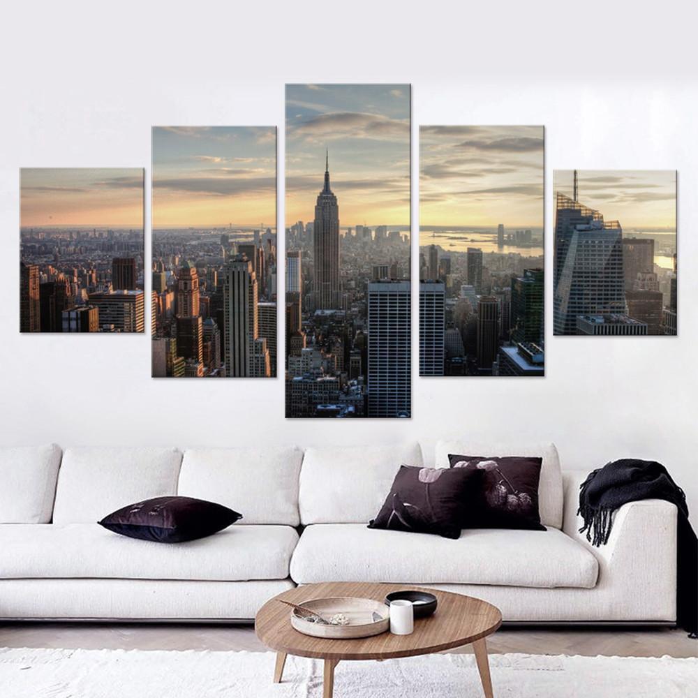 New York Top View Nature Canvas Wall Art