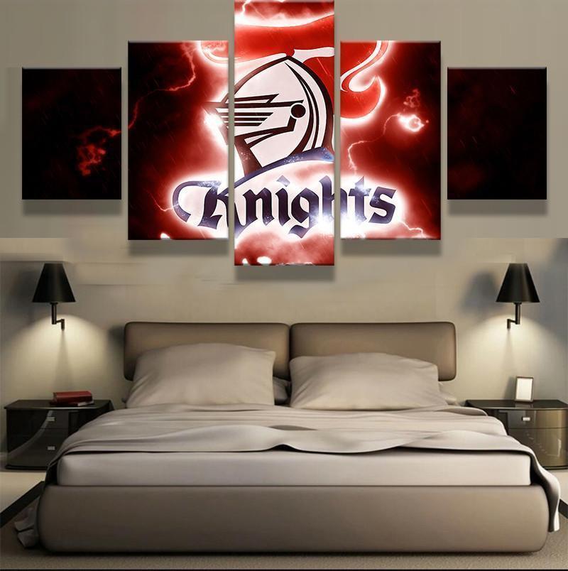 Newcastle Knights Classic NRL Football Canvas Wall Art
