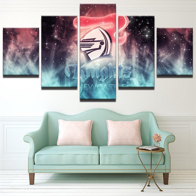 Newcastle Knights NRL Football Canvas Wall Art