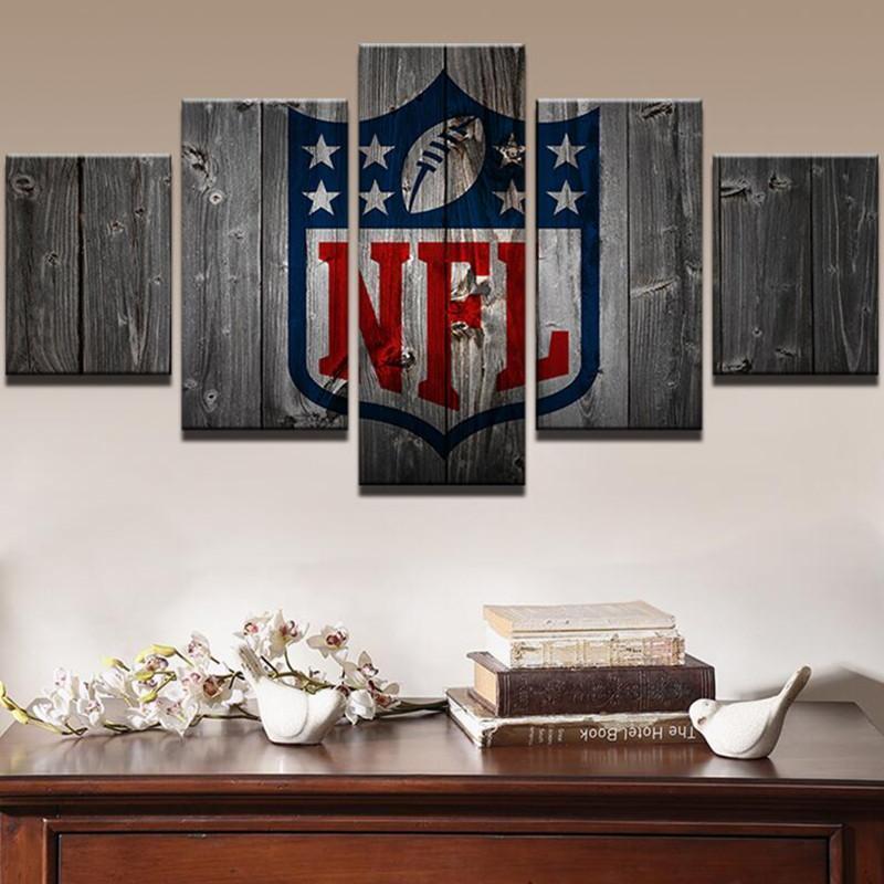 NFL Emblem Football Canvas Wall Art