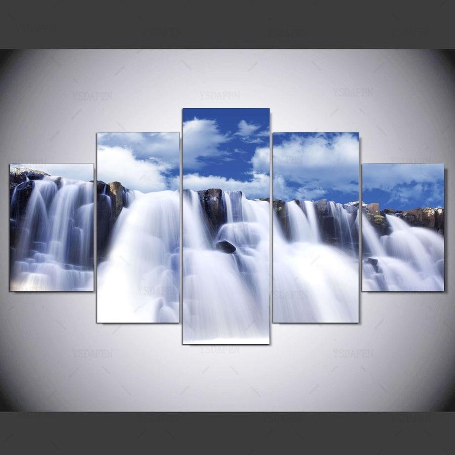 Niagara Falls In White Nature Canvas Wall Art