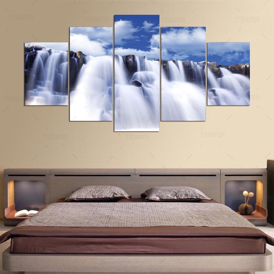 Niagara Falls In White Nature Canvas Wall Art