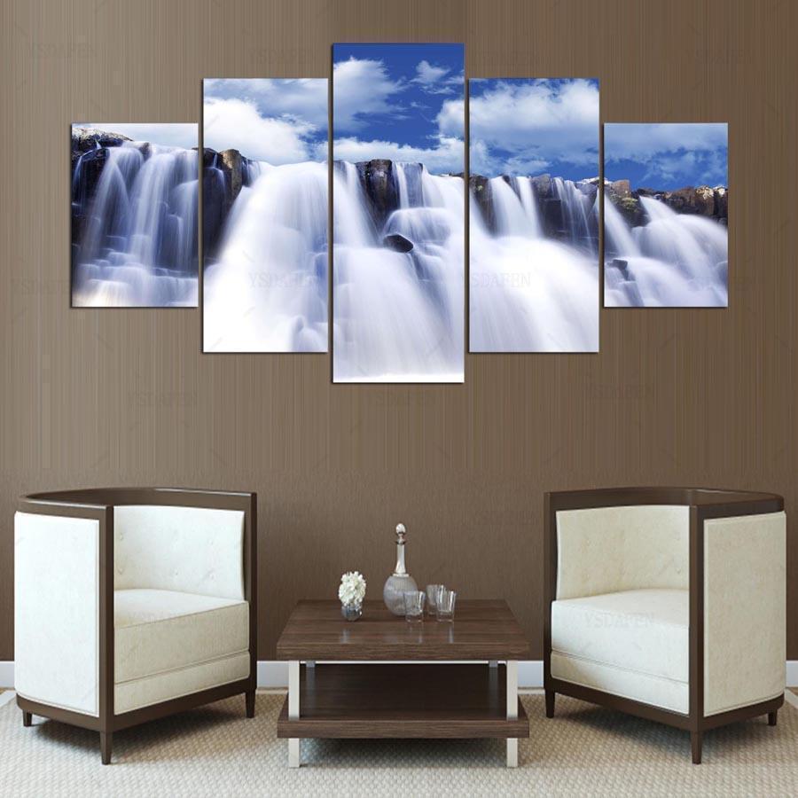 Niagara Falls In White Nature Canvas Wall Art