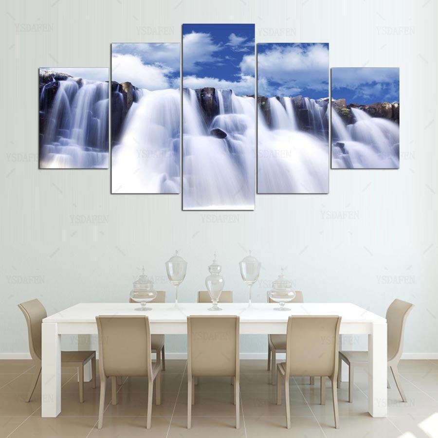 Niagara Falls In White Nature Canvas Wall Art