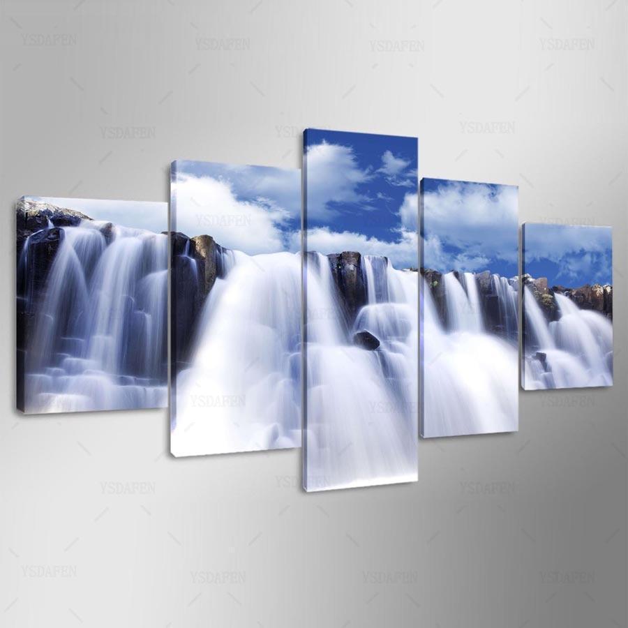 Niagara Falls In White Nature Canvas Wall Art