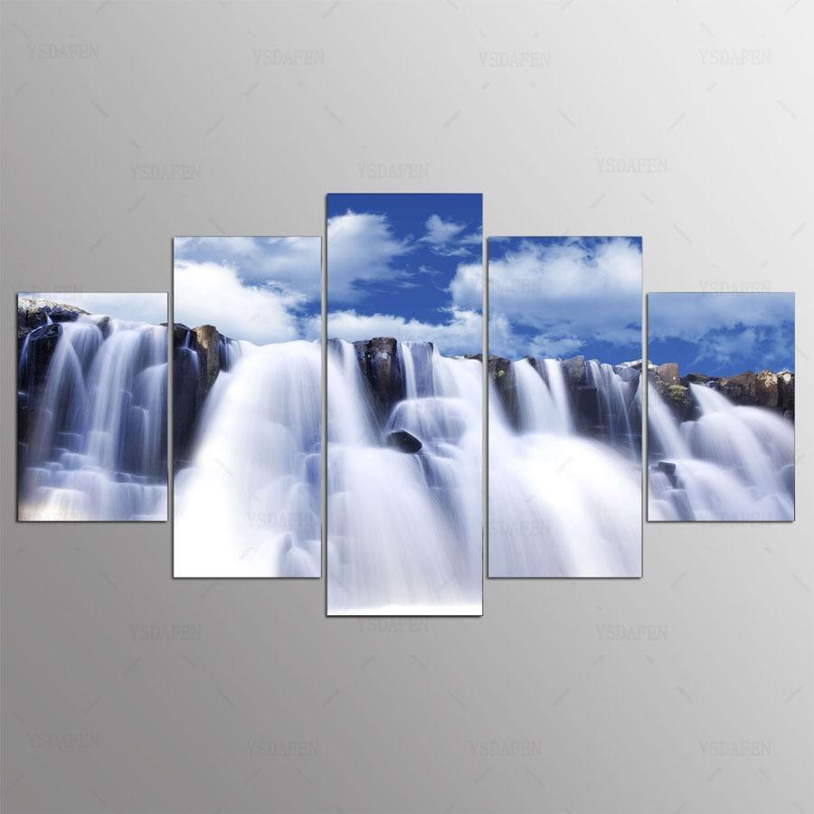Niagara Falls In White Nature Canvas Wall Art