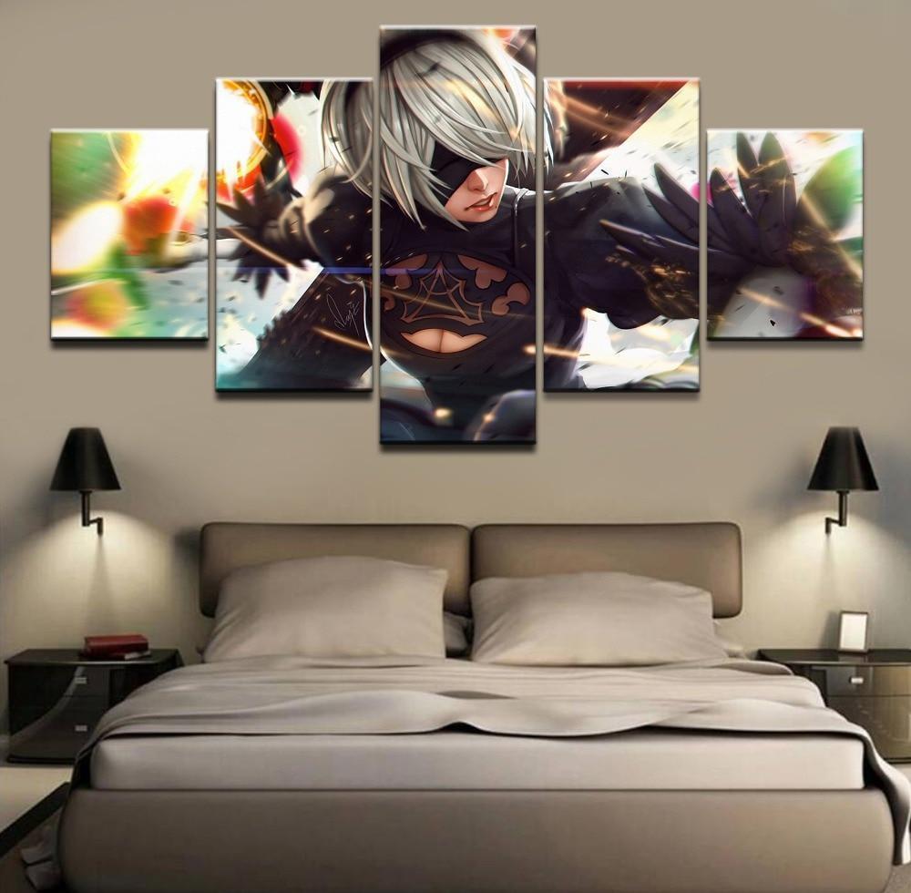 NieR Automata Battle Scene Gaming Canvas Wall Art