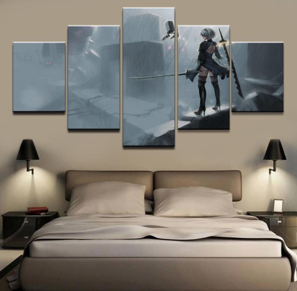 NieR Automata YoRHa 2B Poster 1 Gaming Canvas Wall Art