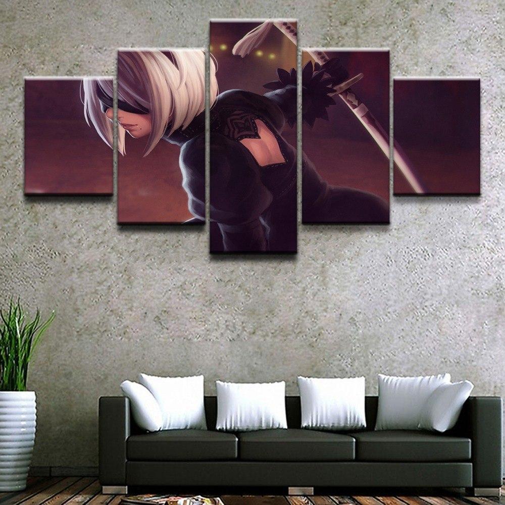 NieR Automata YoRHa 2B Poster 3 Gaming Canvas Wall Art