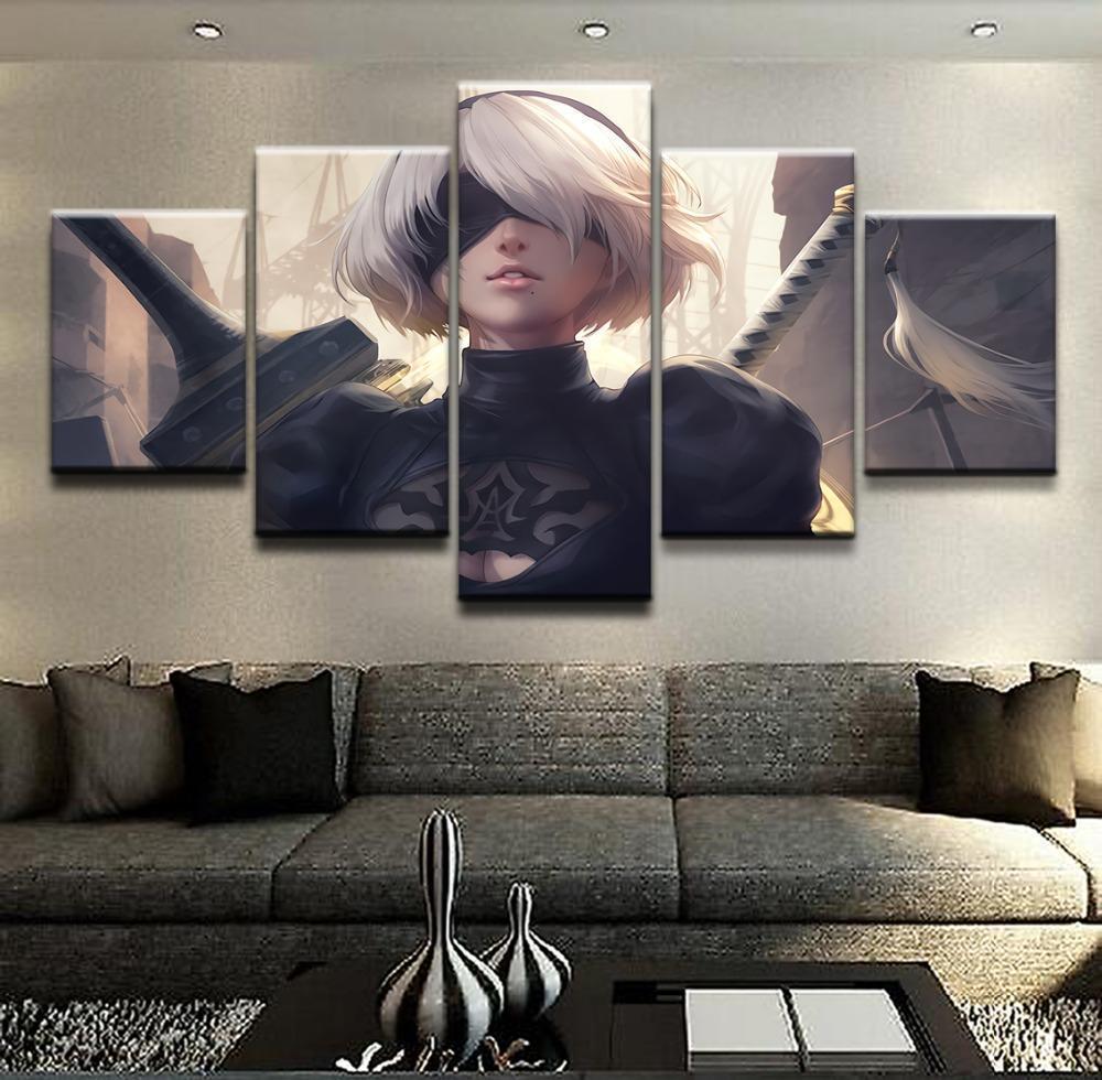 NieR Automata YoRHa 2B Poster 6 Gaming Canvas Wall Art