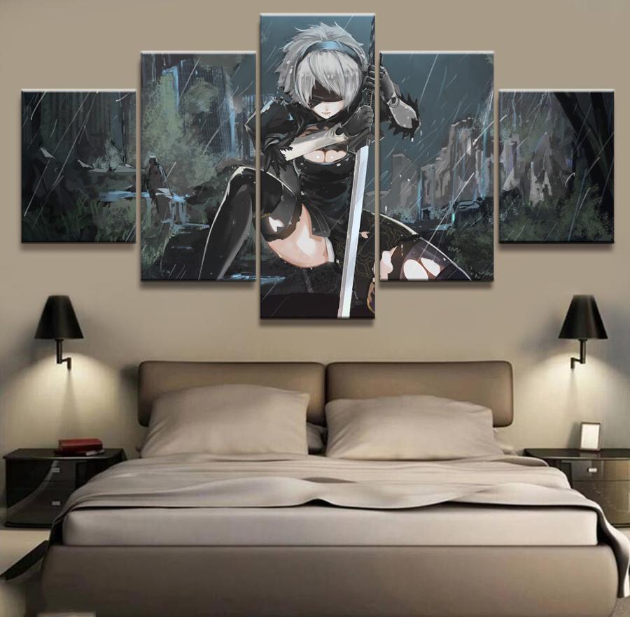 NieR Automata YoRHa 2B Poster 7 Gaming Canvas Wall Art