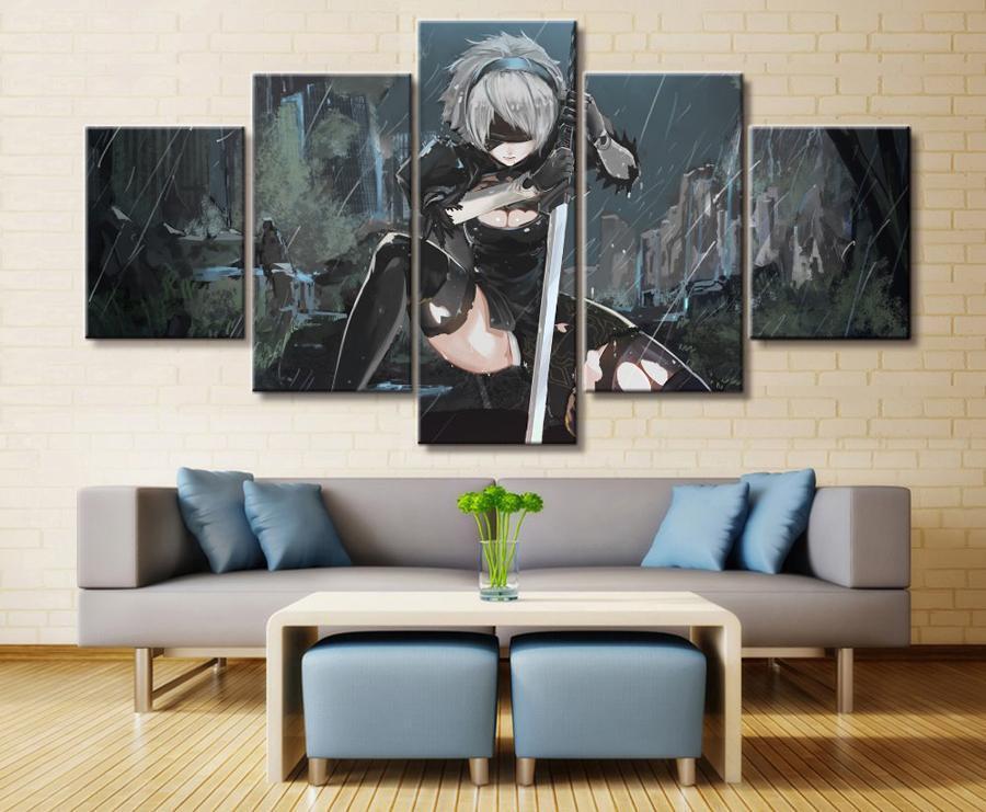NieR Automata YoRHa 2B Poster 7 Gaming Canvas Wall Art