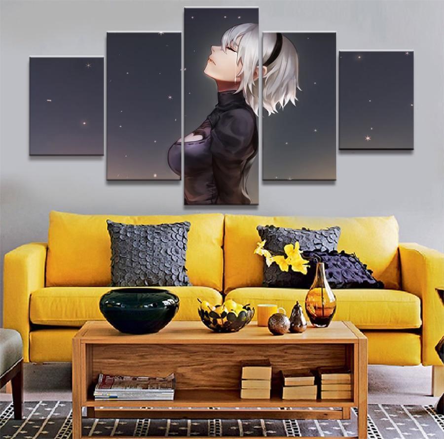 NieR Automata YoRHa 2A Poster Gaming Canvas Wall Art