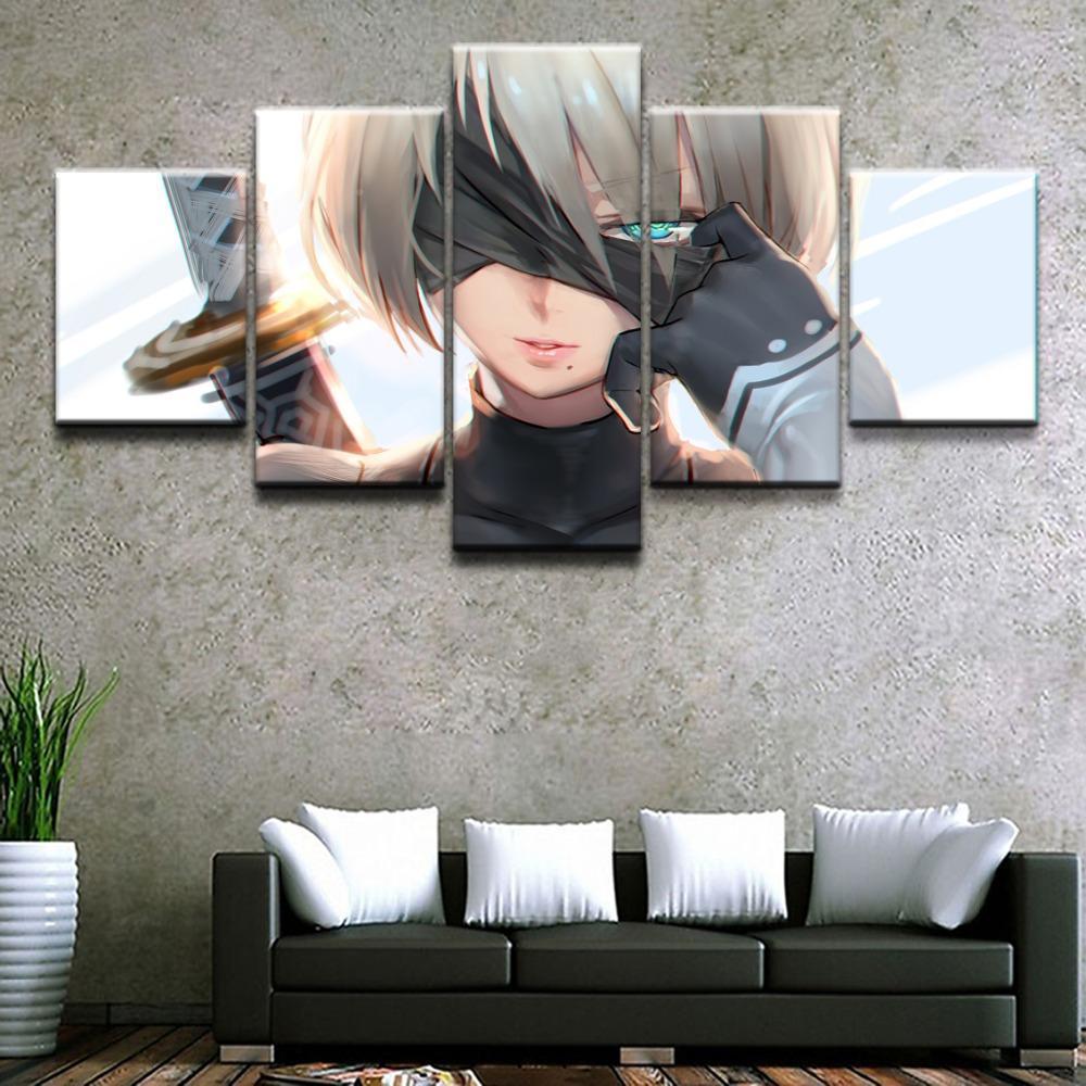 NieR Automata YoRHa 2B Open Eye Gaming Canvas Wall Art