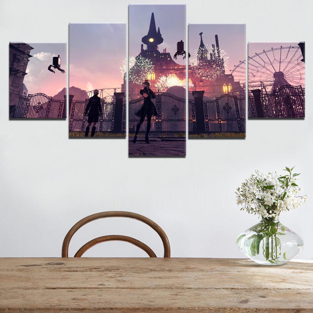 NieR Automata YoRHa And 9S Poster Gaming Canvas Wall Art