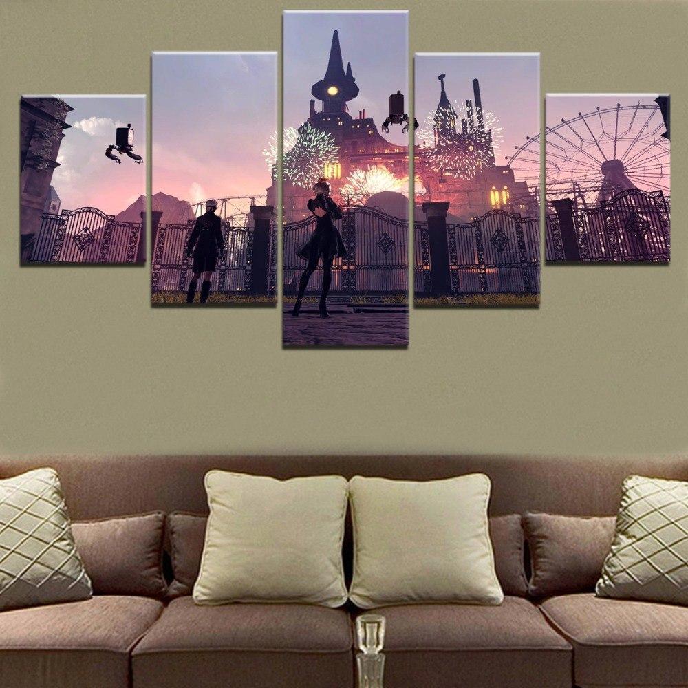 NieR Automata YoRHa And 9S Poster Gaming Canvas Wall Art