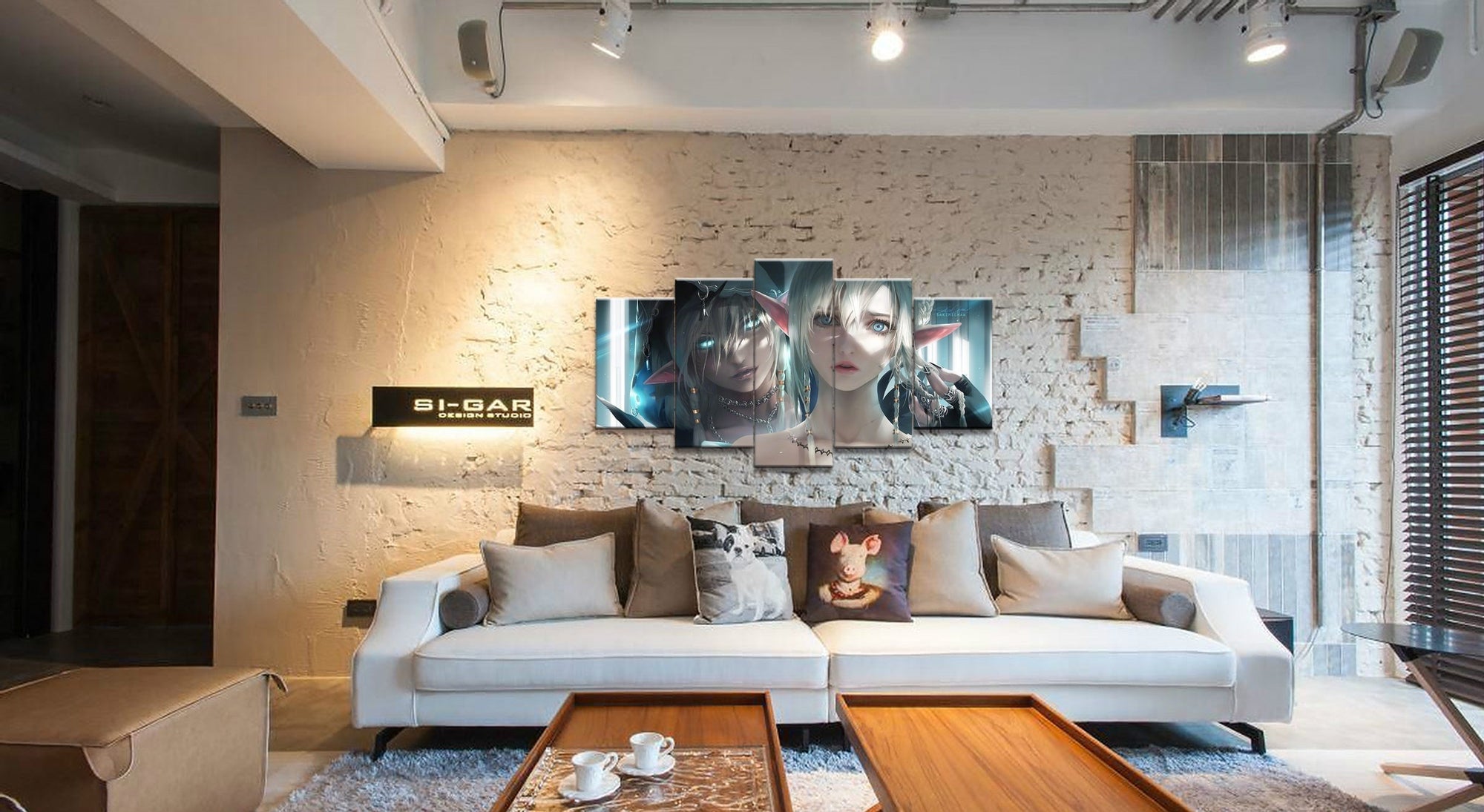 Night World of Warcraft Elf Nature Canvas Wall Art