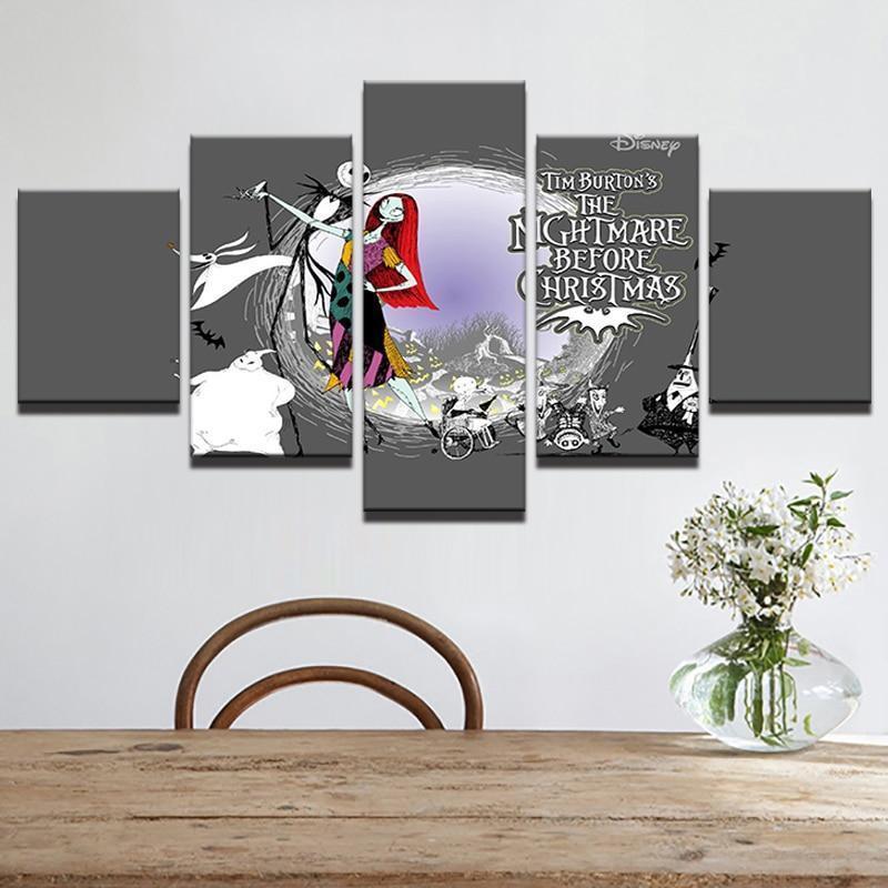 Nightmare Before Christmas 2 Canvas Wall Art