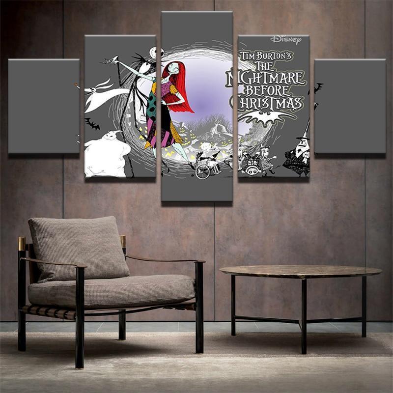 Nightmare Before Christmas 2 Canvas Wall Art