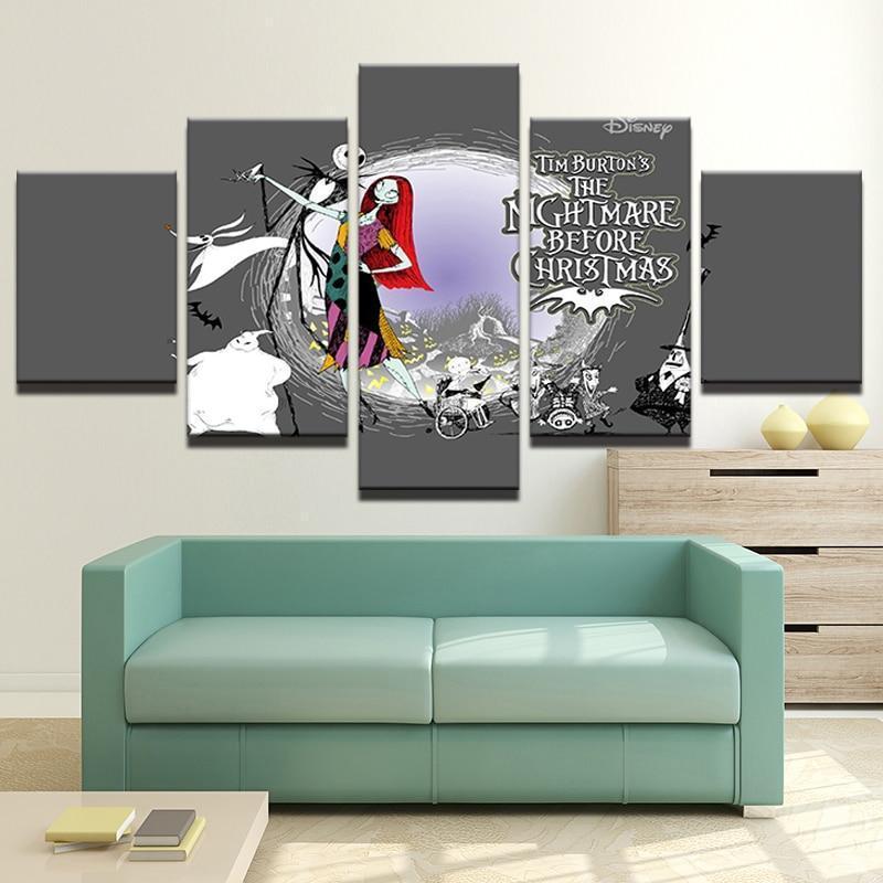 Nightmare Before Christmas 2 Canvas Wall Art
