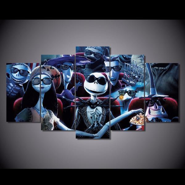 Nightmare Before Christmas Cartoon Canvas Wall Art