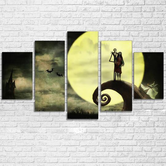 Nightmare Before Christmas Jack Skellington 1 Cartoon Canvas Wall Art