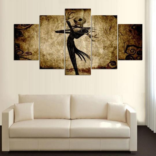 Nightmare Before Christmas Jack Skellington 2 Cartoon Canvas Wall Art