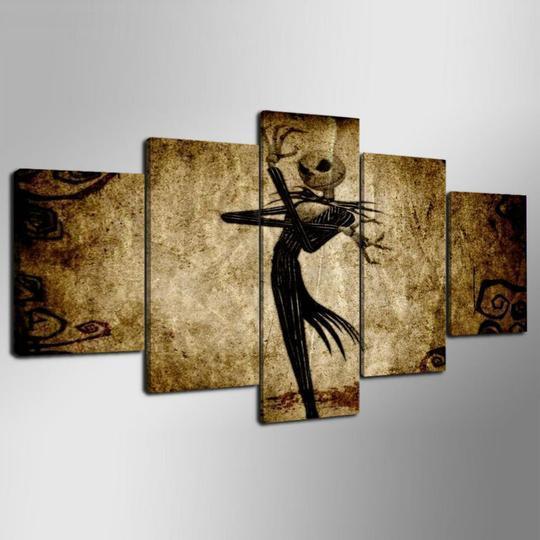 Nightmare Before Christmas Jack Skellington 2 Cartoon Canvas Wall Art